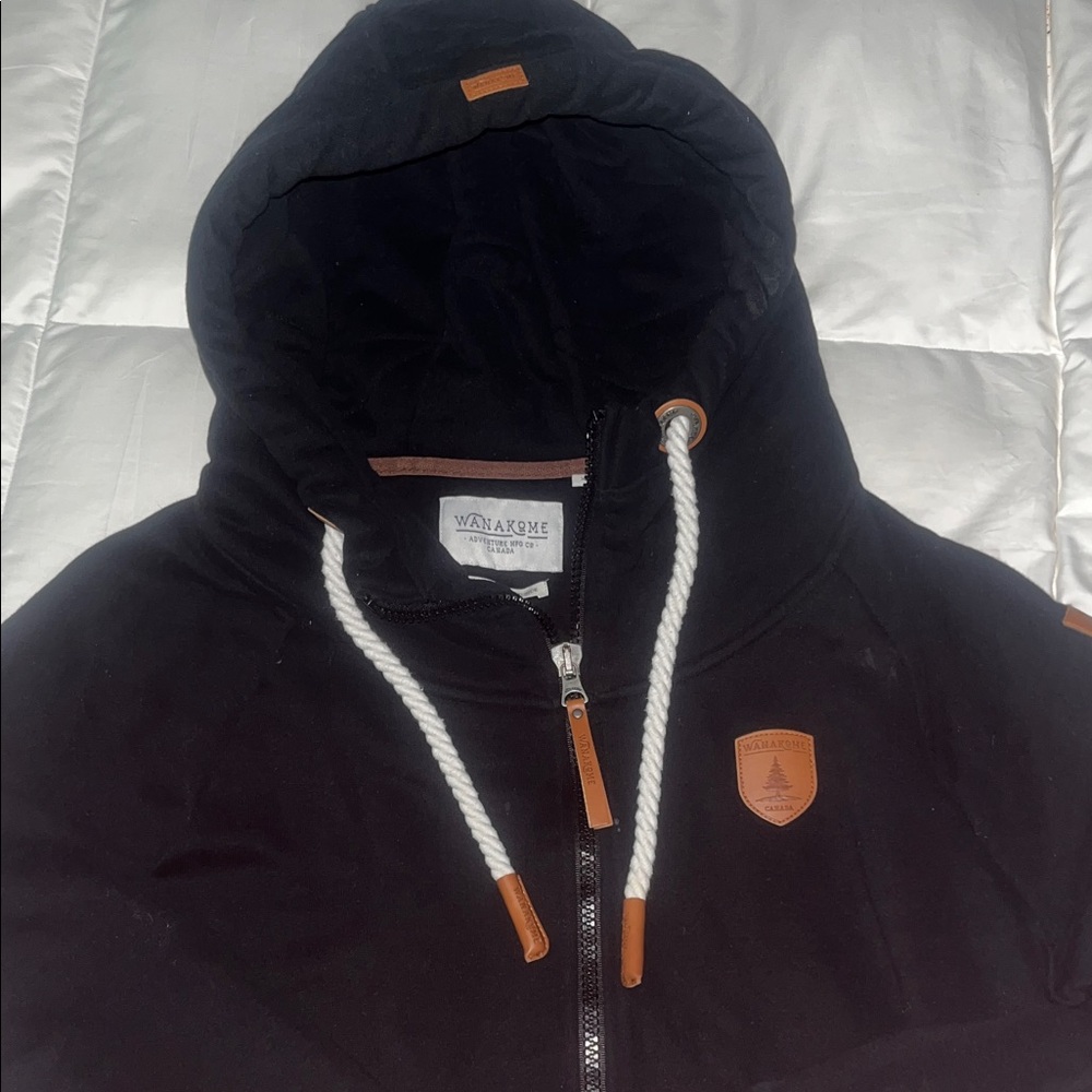 WANAKOME  Hooded Jacket with Rope Drawstrings.🖤 - Picture 6 of 8